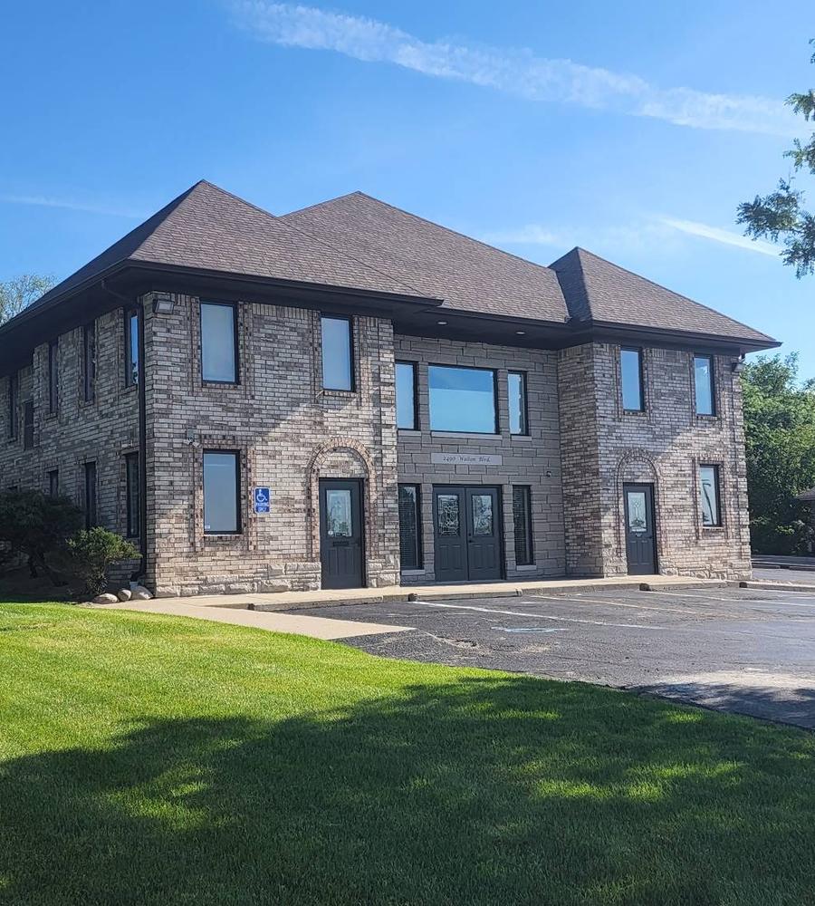 Two-storey brick and stone office building